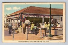 San Francisco CA-California, Scenic Fisherman's Wharf, Antique Vintage Postcard picture