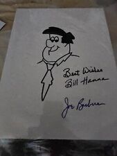 Rare Hanna And Barbera Autographed Sketched Canvas With Certification picture