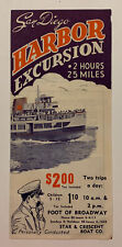 BROCHURE: 1950s SAN DIEGO HARBOR EXCURSION - Sightseeting - Star & Crescent Boat picture