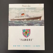 SS FLANDRE French Line Cruise Brochure c.1952 New York Le Havre Service picture