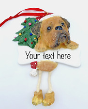 Bullmastiff Dog Personalized Christmas Ornament 4.5