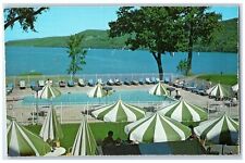 The Heated Pool At The Otesaga Overlooking Lake Cooperstown New York NY Postcard picture