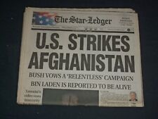 2001 OCTOBER 8 THE STAR-LEDGER NEWSPAPER - U.S. STRIKES AFGHANISTAN - NP 3483 picture