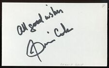 Dennis Cole d2009 signed autograph auto 3x5 Cut American Actor in Film & TV picture