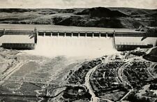 1951 Rppc Postcard Grand Coulee Dam Spokane Washington Real Photo Aerial View picture