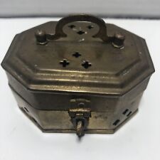 Vintage Brass Cricket Box Jewelry Trinket with Handle And Latch picture