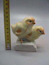 Birds chicks hens Hungarian porcelain figurine Aquincum Vintage 5989 picture