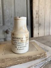 Branded French Antique Sarreguemines Stoneware Mustard Jar picture