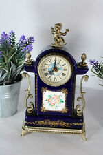 Vintage Limoges porcelain decor putti figurine mantel table clock picture