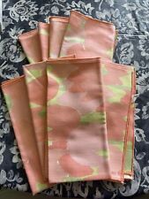 Vintage Vera Pink Coral Green Tulip Napkins  Set of 8Dinner napkins 16
