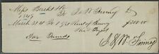 MYSTERY FINNEY (??) Autograph Document Signed - 1849 picture