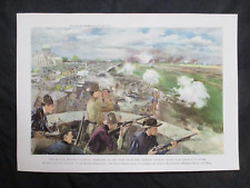 1899 Spanish American War Lithograph Print- Gen. Arthur MacArthur & Utah Battery picture