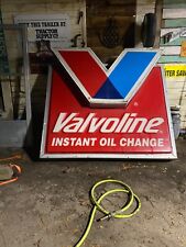 Vintage Early 90s Valvoline Motor Oil Gastation Light Up Sign 5' x 6' picture