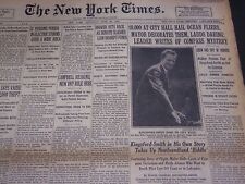 1930 JUNE 28 NEW YORK TIMES - 10,000 AT CITY HALL HAIL KINGSFORD-SMITH - NT 4975 picture