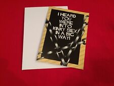 Naughty Greeting Card Into Kinky Sex In A Big Way X-rated Funny Vintage picture