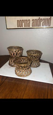 Vintage Brass Candle Holder Set of 3 (Made in India) picture