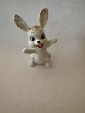 Vintage 1950s Kitschy Bunny Figurine Made In Japan picture
