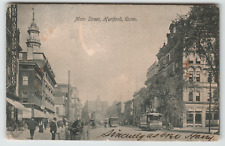 Postcard 1907 Vintage Main Street in Hartford, CT. Hartford Market Company picture
