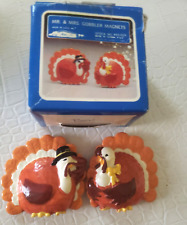 Vintage Thanksgiving Turkey Refrigerator Magnets, set of 2, House of Lloyd, 2