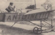 CPA AVIATION M. Hubert LATHAM on Monoplan ANTOINETTE, at his flight station REPRO picture
