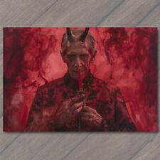 POSTCARD King Charles III Evil Royal Painting Reimagined England Red Scary Fun picture