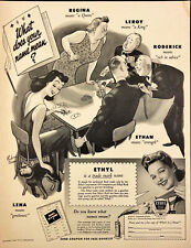 1943 Ethyl Name is Trade Mark Poker Table Vintage Print Ad picture