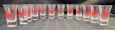 1 2 Jim Beam Red Stag Shot Glasses Kentucky Straight Bourbon Whiskey Fluted picture