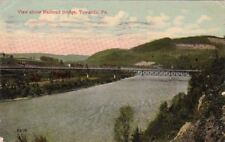 Postcard View Above Railroad Bridge Towanda PA picture
