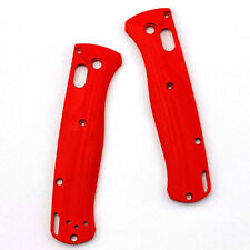 1Pair G10 Red Handle Scale Patches Non-slip Fit For Benchmade Bugout 535 Knife picture
