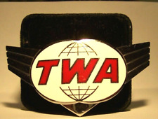 Early 1960's TWA Agent & Sky Cap Hat Badge by Robbins Comp. (NICE) picture