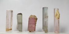 5 picese 9.40Ct beautiful Natural  Mix color Tourmaline crystal from Afghanistan picture