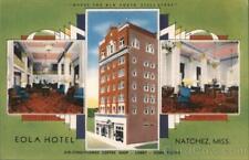 Natchez,MS Eola Hotel Adams County Mississippi Mwm Co. Linen Postcard Vintage picture