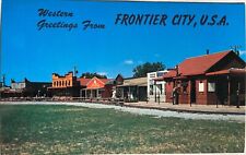 Oklahoma Frontier City USA Greetings Western Cowboy Postcard c1960 picture