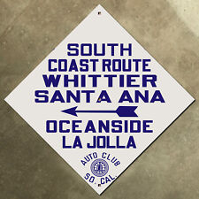 South Coast Route La Jolla California ACSC highway road sign auto club AAA picture