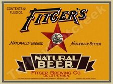 Fitger's Natural Beer Label  9