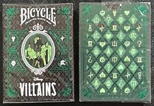 1 DECK Bicycle Disney Villains (green) playing cards FREE USA SHIPPING picture