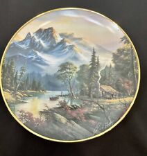 Franklin Mint Heirloom Porcelain LE 1992 “Mountain Retreat” By Ron Huff  #K5071 picture