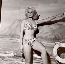 Vintage 1950s Amateur Blonde Model In Bikini  Large  Format Negative picture