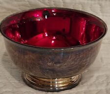 Vintage Gorham Electro-Plate Paul Revere Reproduction Dish Red Ruby Insert-YC778 picture