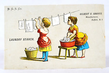 Gilbert Graves Laundry Starch MA Lyon Bros Pharmacy Montrose PA Trade Card picture