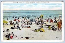 1931 SEASIDE HEIGHTS NEW JERSEY NJ BATHING BEACH AT FREEMAN'S BATHS POSTCARD picture