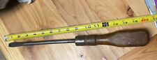 Large Antique Turned Wood Handle Screwdriver picture
