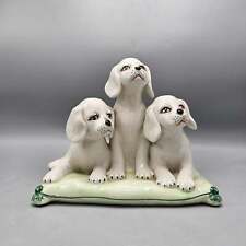 Adorable Vintage Midcentury Italian Puppy Dog Porcelain Sculpture picture