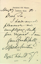 ALFRED AUSTIN - AUTOGRAPH LETTER SIGNED 05/27/1897 picture