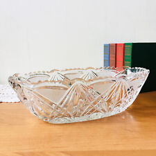 Vintage crystal bowl, Soviet cut glass serving dish, Crystal wedding gift picture