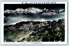 Darjeeling India Postcard View from Hotel Mt Everest 1958 RPPC Photo picture