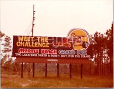 Vtg 1983 Myrtle Beach Grand Prix Meet the Challenge Billboard Sign SC Photo picture