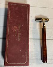 Vintage Gent’s Made in West Germany Wooden Razor With Box picture