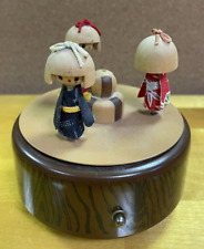 Japan Music Box Spinning Geisha by Mitsukoshi LTD TOYO Clean Works VGC picture
