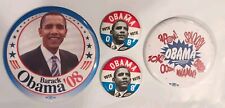 Lot of (4) Barack Obama 2008 Presidential Campaign Pinback Buttons picture